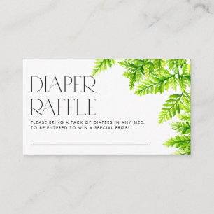 Carte D'accompagnement Chartreuse Green Ferns Baby shower Déchets Raffin