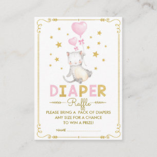 Carte D'accompagnement Chat Déchets Raffle Girl Kitten Rose Gold Star Bab