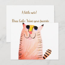 Chat Tigre Orange Dessiné à la Main Anniversaire E