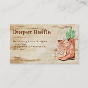 Carte D'accompagnement Chaussures Chapeau en Bois Cactus Cowboy Couches T