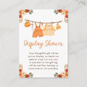 Carte D'accompagnement Chaussures d'automne Ligne Twins Baby Display Douc