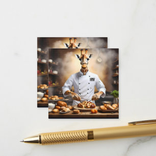 Carte D'accompagnement Chef Pâtissier Girafe : Atteindre de Nouveaux Souc