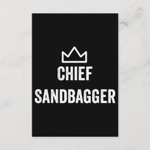 Carte D'accompagnement Chef Sandbagger Golf mème Bjj Chess Sandbag