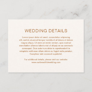 Carte D'accompagnement Chelsea Earthy Neutrals Mariage moderne