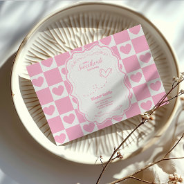 Carte D'accompagnement Chérie rose Valentine's Day Diapper Raffle