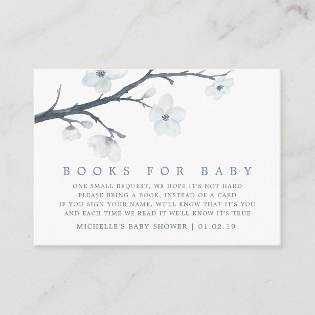 Carte D'accompagnement Cherry Blossoms Floral Baby shower Demande (Devant)
