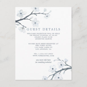 Carte D'accompagnement Cherry Blossoms Mariage Détails au sujet de l'invi