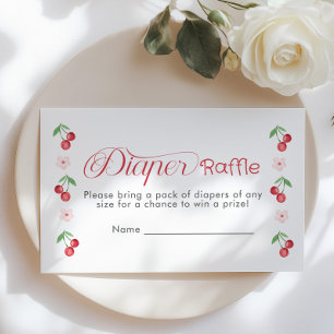 Carte D'accompagnement Cherry sur le dessus Pink Bow Diaper billet de tom