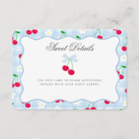 Cherry Sweet Blue Coquette Détails de la boîte Ins