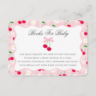 Carte D'accompagnement Cherry Sweet Pink Coquette Livres pour Baby Card
