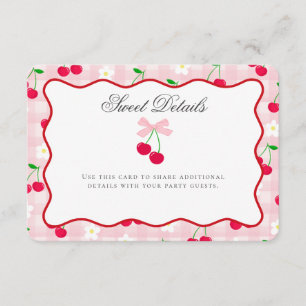 Carte D'accompagnement Cherry Sweet Rose Coquette Détails de la boîte Ins