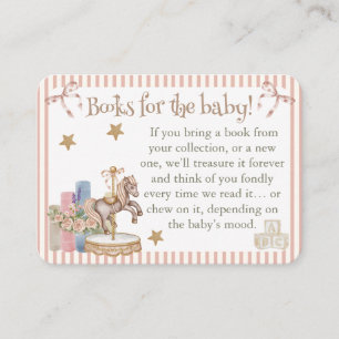 Carte D'accompagnement Cheval Carrousel Tan Livre Demande Couche Raffle 