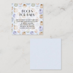 Carte D'accompagnement Chic Blue Citrouilles Boy Baby shower Demande de r