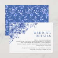 Chic Blue White Chinoiserie Garden Détails de mari