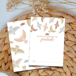 Carte D'accompagnement Chic Boho Birds   Conseils et souhaits pour l'obte