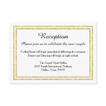 Chic Faux Gold Parties scintillant Trim-Réception