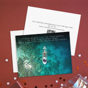 Carte D'accompagnement Chic Honeymoon Fund Contribution de don Code QR