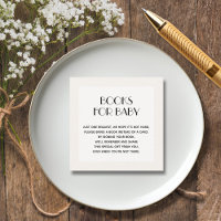 Chic ivoire Genre Neutre Baby shower Demande de li