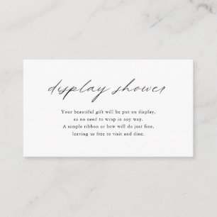 Carte D'accompagnement Chic Minimaliste Élégant Simple Affichage Douche