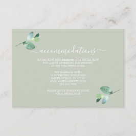 Carte D'accompagnement Chic Script Eucalyptus Foliage Information Mariage