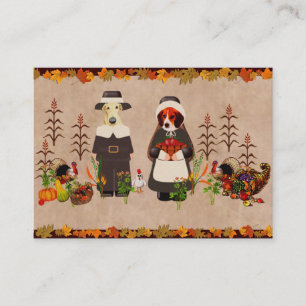 Carte D'accompagnement Chiens de thanksgiving