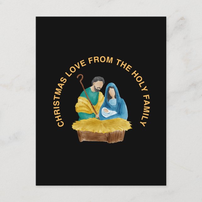 CARTE D'ACCOMPAGNEMENT CHRISTMAS LOVE FROM THE HOLY FAMILY (Devant)