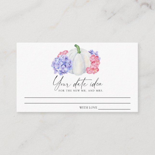 Carte D'accompagnement Chute amoureuse - Date nuit idées \ Date jar (Devant)