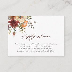 Carte D'accompagnement Chute Burgundy & Orange Floral Shoot