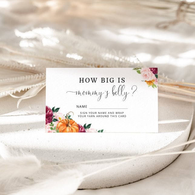 Carte D'accompagnement Chute citrouille bordeaux à quel point le ventre d (Créateur téléchargé)