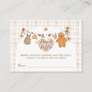 Carte D'accompagnement Chute en amour Rustique moderne Baby shower couche