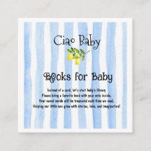Ciao Baby Blue Rayures Livres pour Bébé Lemon