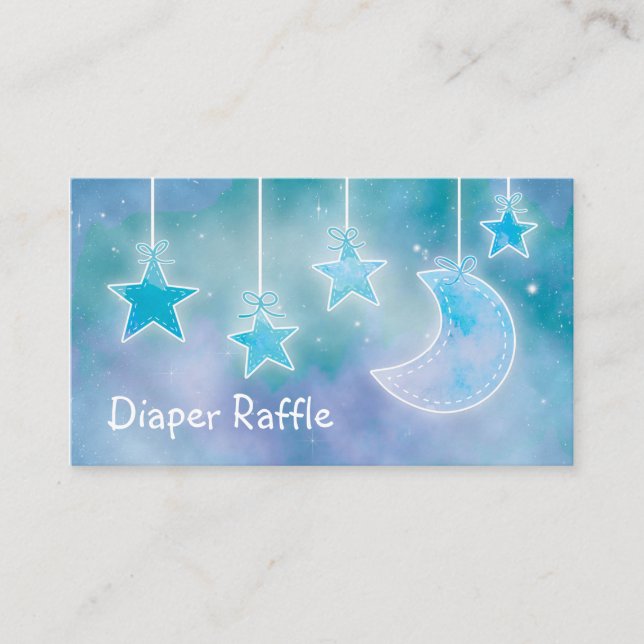 Carte D'accompagnement Ciel céleste Galaxie Baby shower Déchets Raffle (Devant)