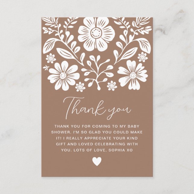 Carte D'accompagnement Cielito Lindo Baby shower mexicain Merci (Devant)