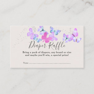 Carte D'accompagnement Cieux Papillon Papillons Roses Tirage au Sort Couc