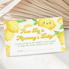 Carte D'accompagnement Citron Baby shower Quelle Grosse maman ventre Jeu