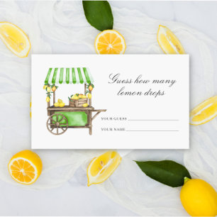 Carte D'accompagnement Citron - Devinez combien de gouttes de citron