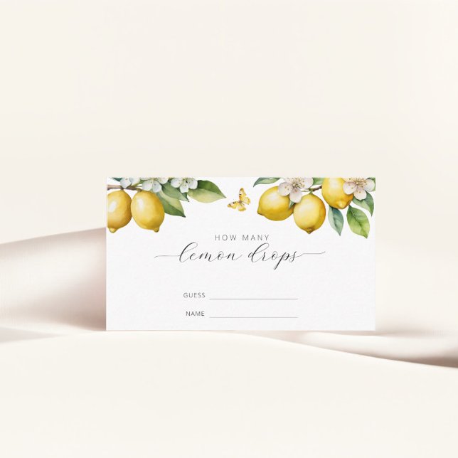 Carte D'accompagnement Citron été Combien de gouttes de citron jeu (Créateur téléchargé)