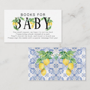 Carte D'accompagnement Citron floral bleu Citrus Livres pour bébé