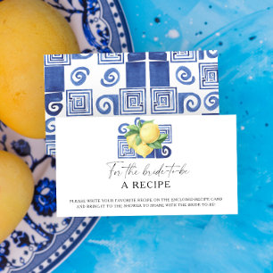 Carte D'accompagnement Citron - Recette pour la future mariée 