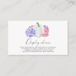 Carte D'accompagnement Citrouille blanc - douche d'affichage