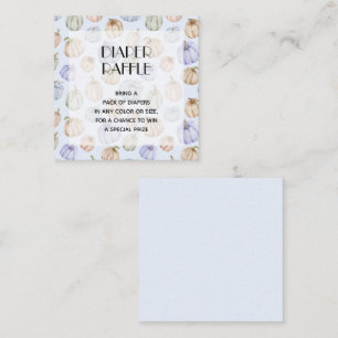 Carte D'accompagnement Citrouille bleu Baby shower de couche 