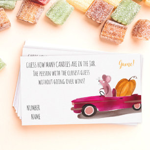 Carte D'accompagnement Citrouille de dessin d'Halloween Candy jeu de devi