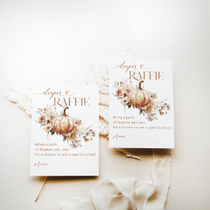 Carte D'accompagnement Citrouille Fleur sauvage Boho Fall Baby shower cou