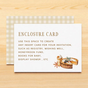 Carte D'accompagnement Citrouille Little Cutie Baby shower à tarte person