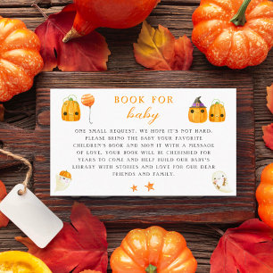 Carte D'accompagnement Citrouille mignon sur le chemin Baby shower livre 