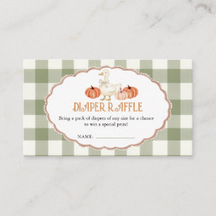Carte D'accompagnement Citrouille Orange Baby shower Déchets  Enc