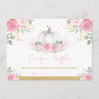 Citrouille Rose rose Baby shower Déchets Raffle