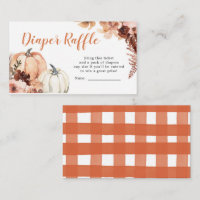 Citrouille Rustique Boho Baby shower Déchets Raffl