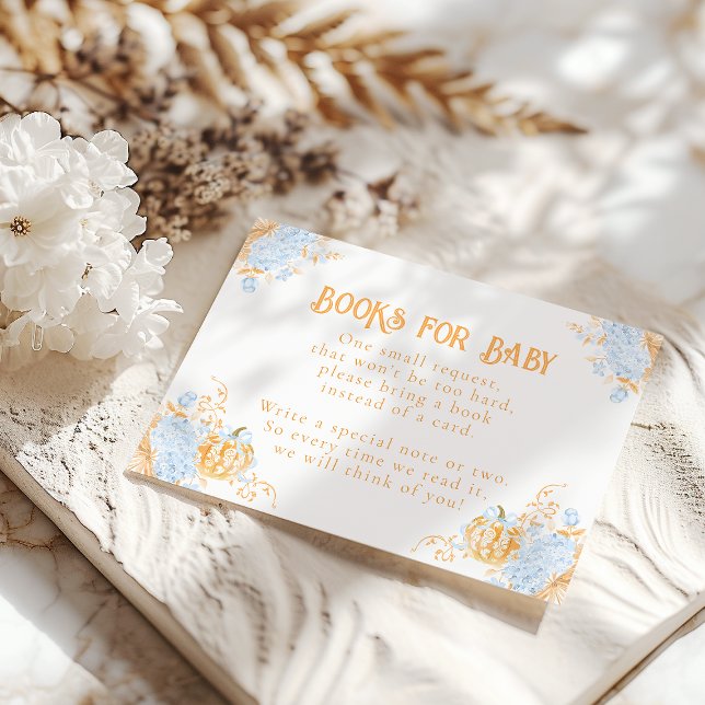 Carte D'accompagnement Citrouille Toile Crest Elegant Baby shower garçon (Créateur téléchargé)