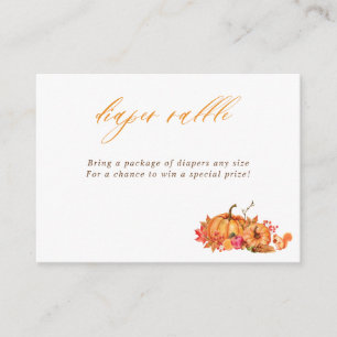 Carte D'accompagnement Citrouilles et Feuilles de bois d'automne douche à